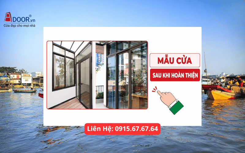 Cửa nhôm Xingfa Tiền Giang - Mẫu cửa sau khi hoàn thiện