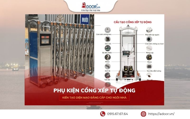 Phụ kiện cổng xếp tự động