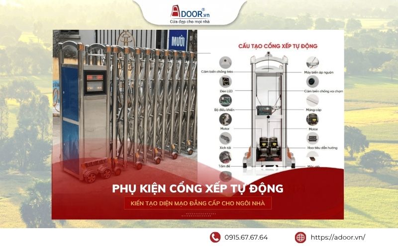 Phụ kiện cổng xếp tự động