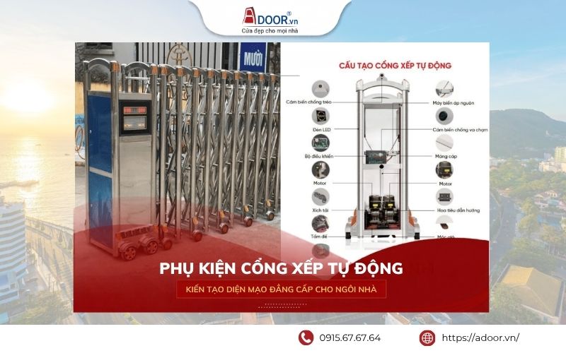 Phụ kiện cổng xếp tự động