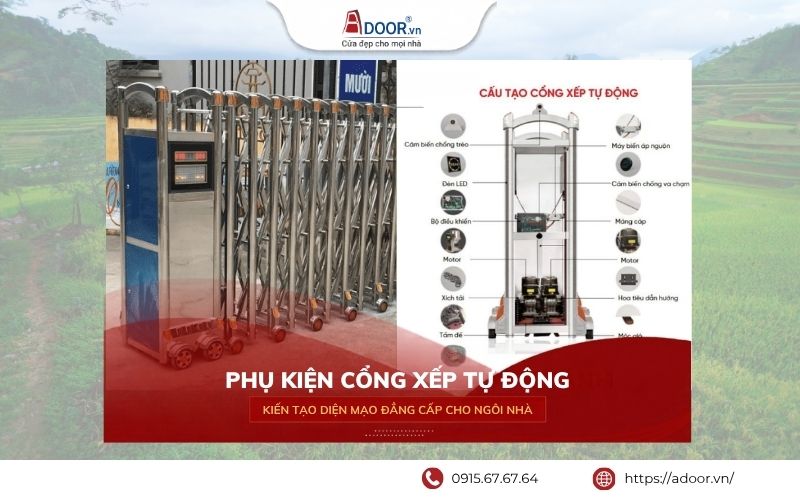 Phụ kiện cổng xếp tự động