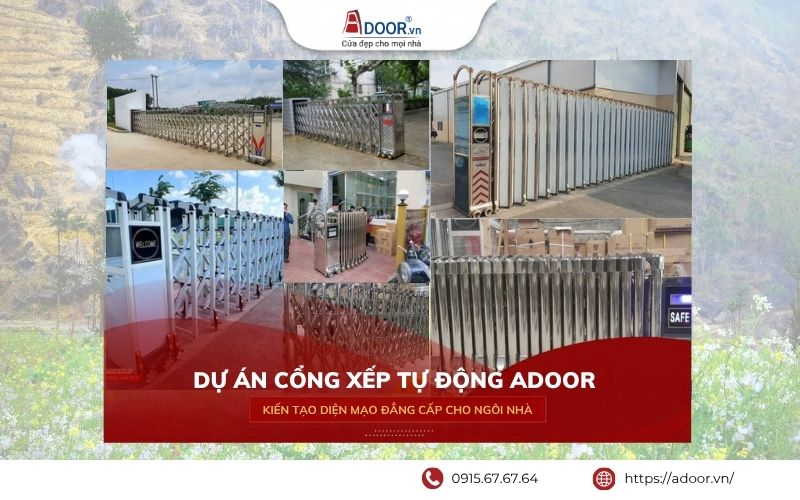 Dự án Cửa Cổng Xếp Inox Tự Động