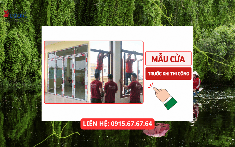 Cửa nhôm Xingfa Long An - Mẫu cửa trước khi thi công Adoor