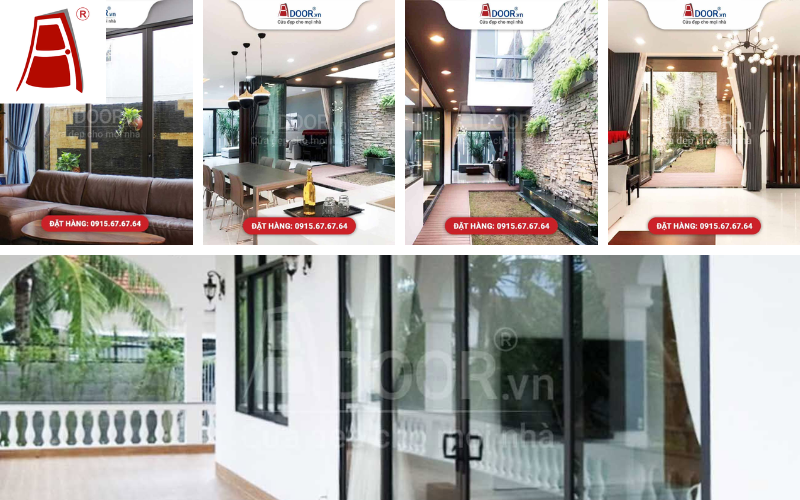 Các hướng mở quay cửa nhôm Xingfa Gia Lai theo vị trí lắp đặt Các hướng mở quay của cửa nhôm Xingfa Gia Lai