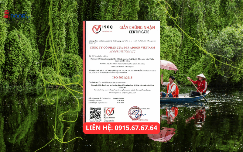 Cửa nhôm Xingfa Long An - Chứng nhận ISO 