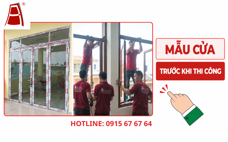 Hình ảnh cửa nhôm Xingfa Gia Lai trước và trong quá trình thi công Cửa nhôm Xingfa Gia Lai trước khi thi công
