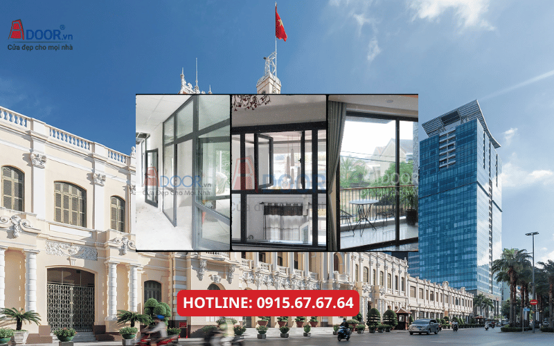 Cửa nhôm Xingfa HCM - một số mẫu cửa nhôm Xingfa kết hợp kính tham khảo