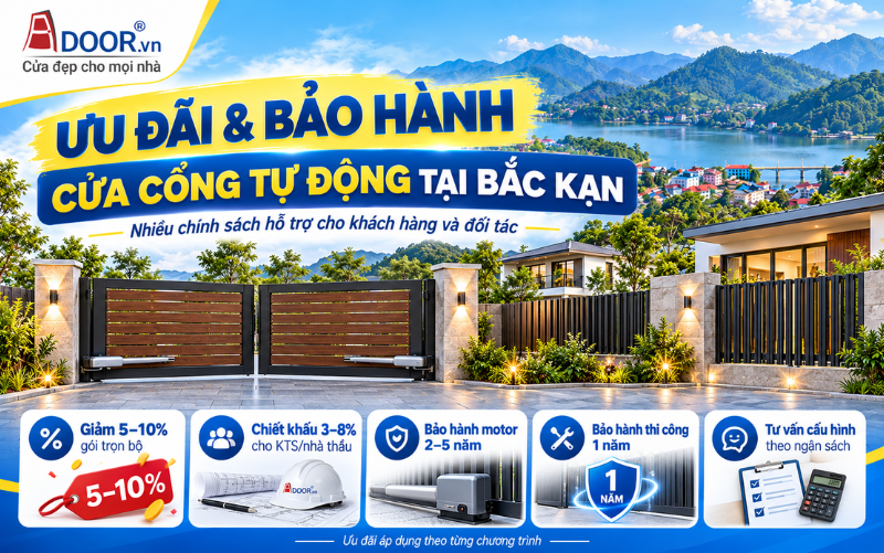 Cổng tự động tại Bắc Kạn – Chính sách ưu đãi và bảo hành tham khảo Adoor Cổng tự động tại Bắc Kạn – Chính sách ưu đãi và bảo hành tham khảo Adoor