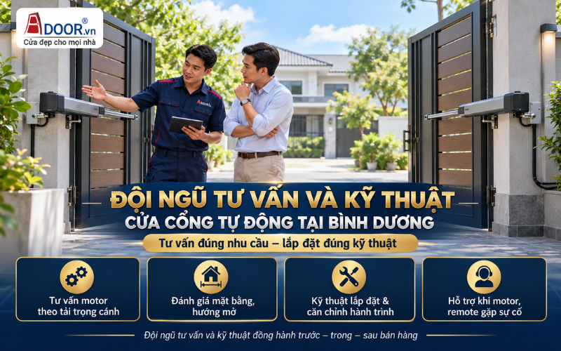 Cổng tự động Bình Dương – Tư vấn kỹ thuật và lựa chọn motor