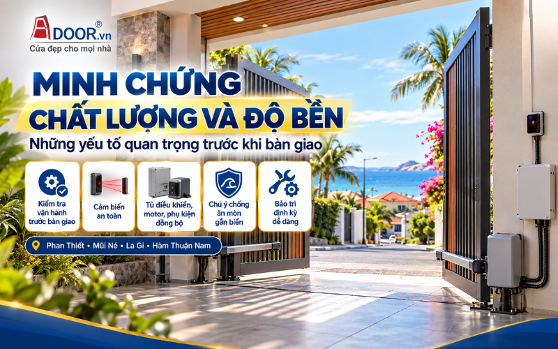 Giá cửa cổng tự động tại Bình Thuận – Chất lượng Adoor