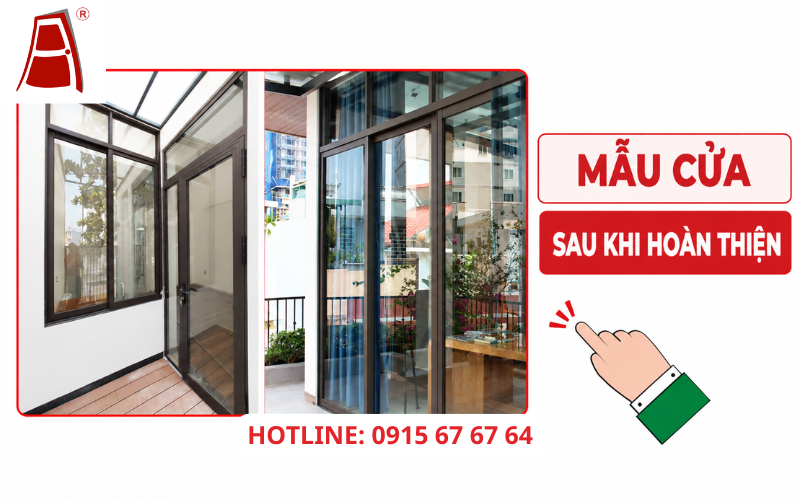 Mẫu cửa nhôm Xingfa Gia Lai sau khi hoàn thiện tại công trình Mẫu cửa nhôm Xingfa Gia Lai sau hoàn thiện