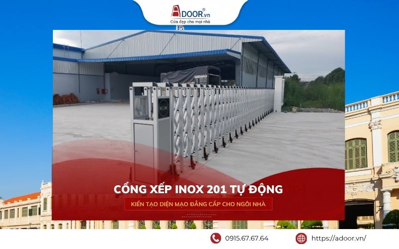 Cửa inox 201 bền đẹp, chắc chắn