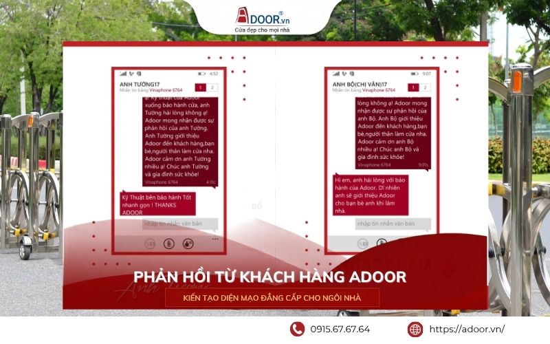 Phản hồi từ khách hàng Adoor