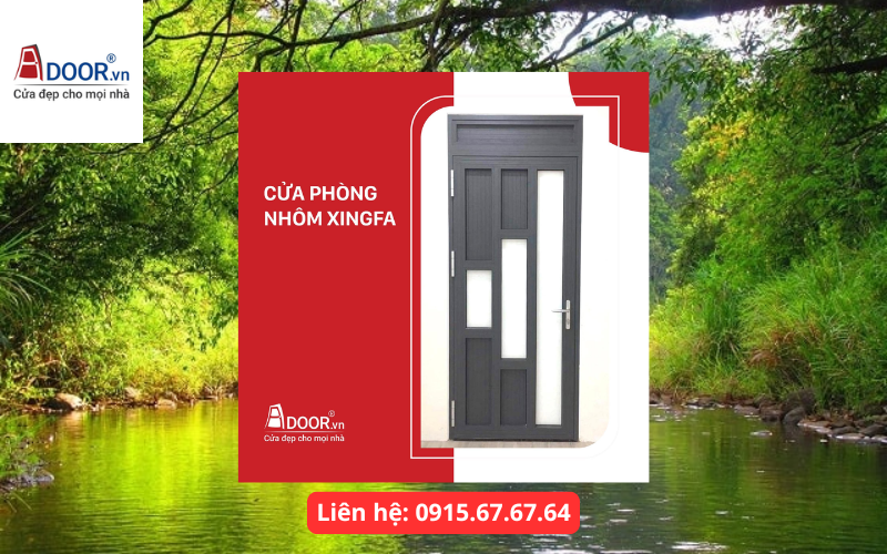 Mẫu cửa phòng nhôm Xingfa Bình Phước
