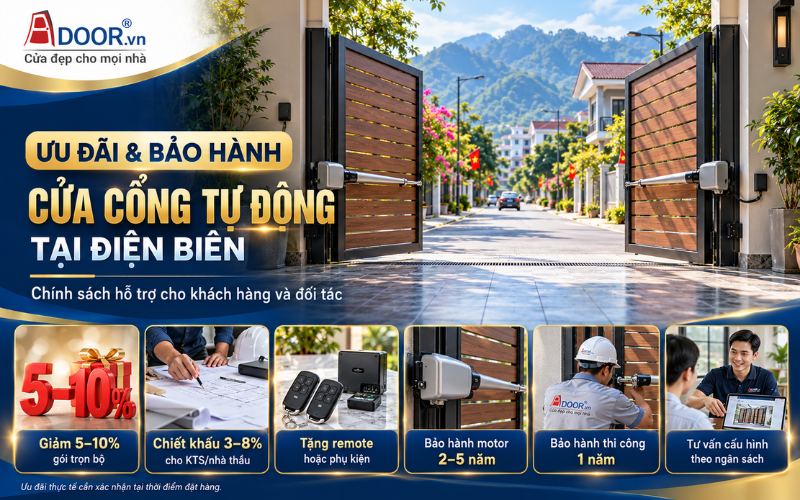 Giá cổng tự động tại Điện Biên – Chính sách ưu đãi và bảo hành