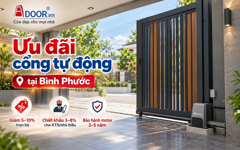 Giá cửa cổng tự động tại Bình Phước – Ưu đãi và bảo hành