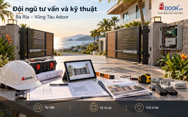 Cổng tự động tại Bà Rịa – Vũng Tàu – Quy trình thi công và bàn giao cổng tự động