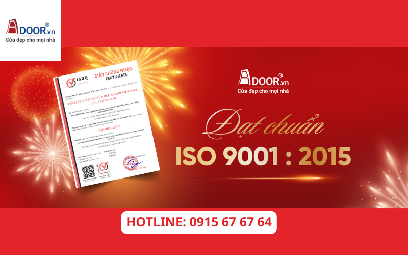Giấy chứng nhận ISO 9001:2015 của Adoor