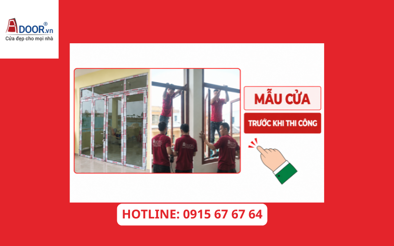Cửa nhôm Xingfa Tuy Hòa trước khi thi công lắp đặt