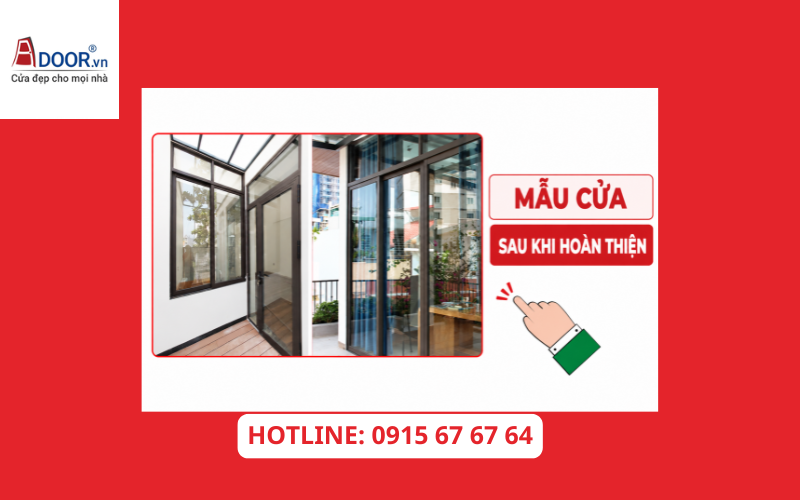 Mẫu cửa nhôm Xingfa Tuy Hòa sau khi hoàn thiện