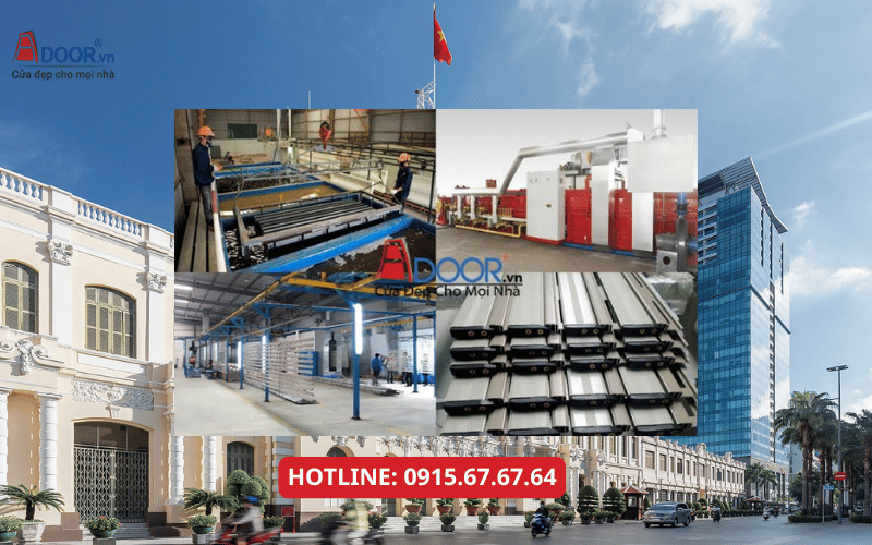 Cửa nhôm Xingfa HCM - máy móc và khu vực sản xuất cửa nhôm Adoor
