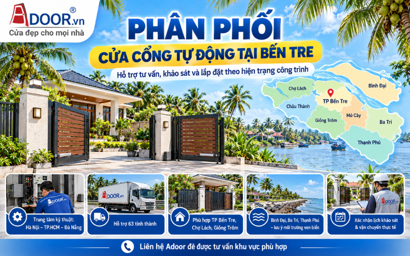 Giá cổng tự động tại Bến Tre – Cung cấp và lắp đặt theo công trình