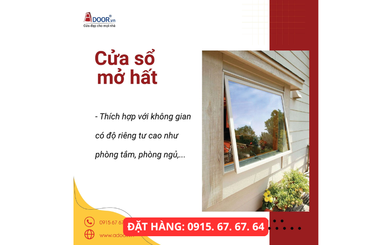 Cửa sổ nhôm Xingfa mở hất Khánh Hòa