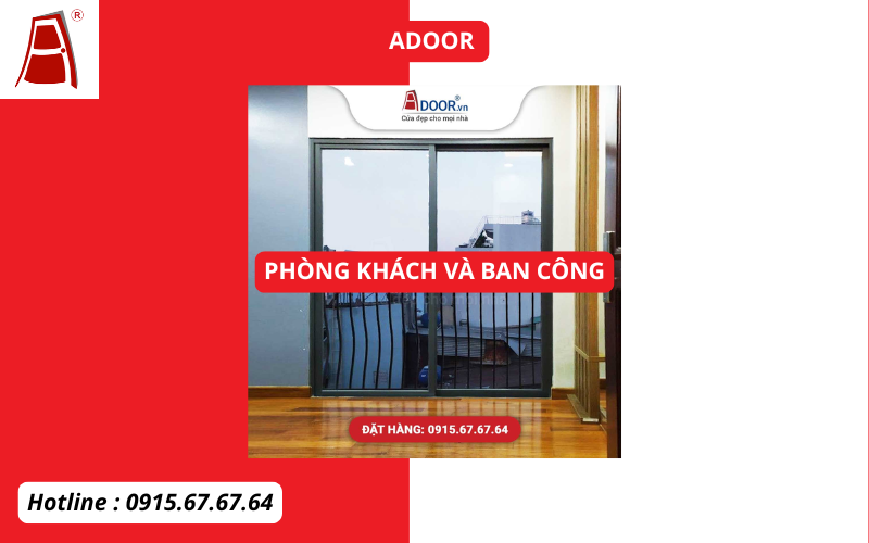 Cửa nhôm Xingfa Bình Thuận cho phòng khách ban công