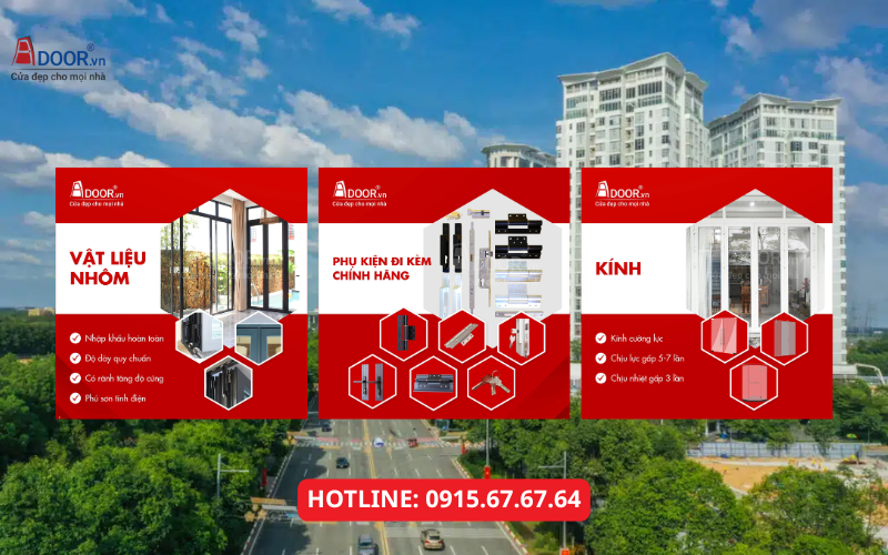 Vật liệu và phụ kiện cửa nhôm Xingfa Adoor