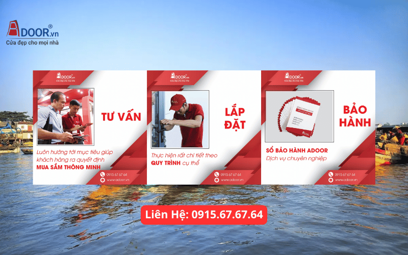Cửa nhôm Xingfa Tiền Giang - Quy trình tư vấn lắp đặt và bảo hành Adoor