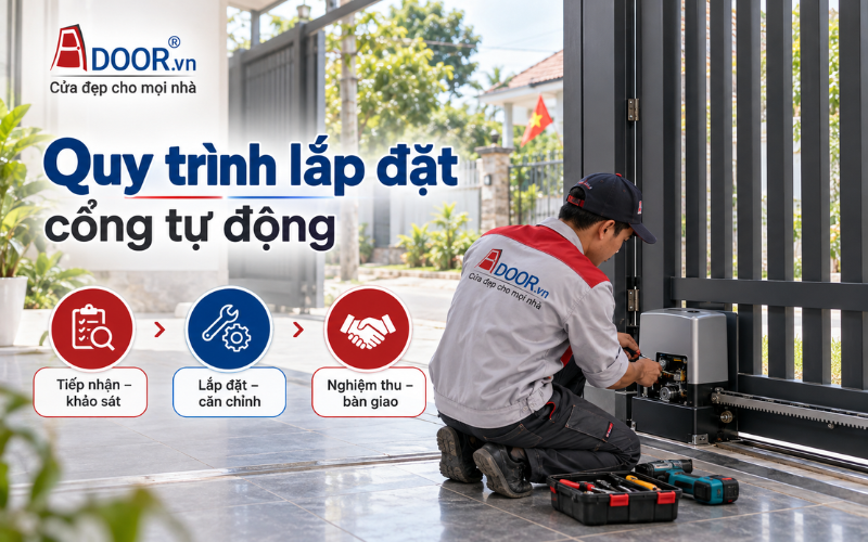 Giá cửa cổng tự động tại Bình Phước – Quy trình thi công