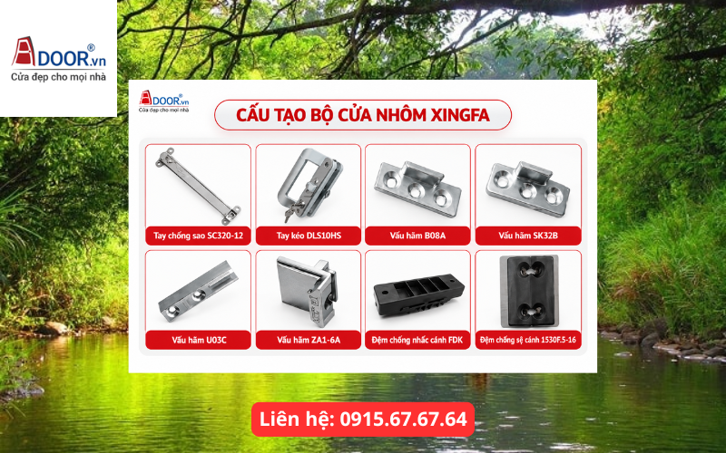 Phụ kiện cửa nhôm Xingfa