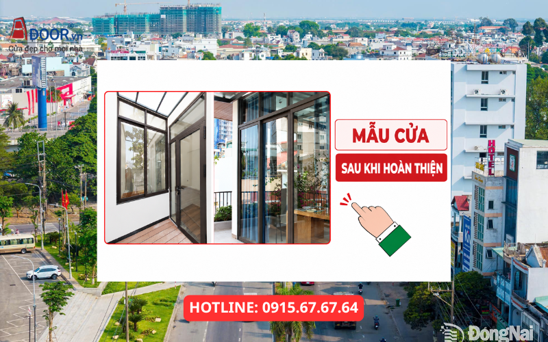Cửa nhôm Xingfa Đồng Nai - Cửa thi công sau khi hoàn thiện