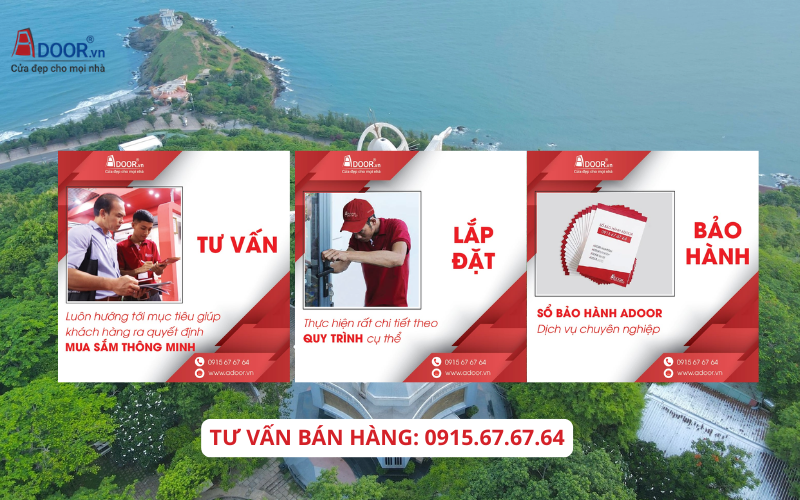 Cửa nhôm Xingfa Vũng Tàu - Quy trình tư vấn lắp đặt và bảo hành tại Adoor