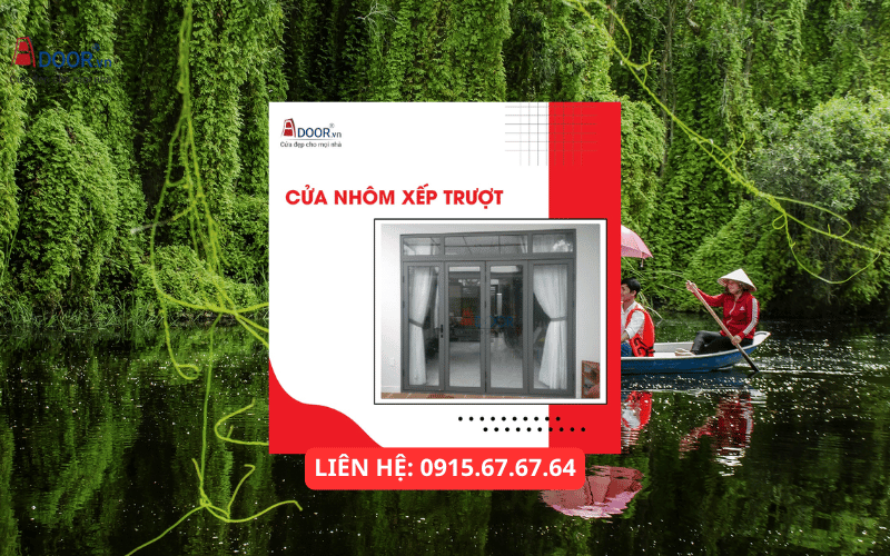 Cửa nhôm Xingfa Long An - Cửa đi nhôm xếp trượt