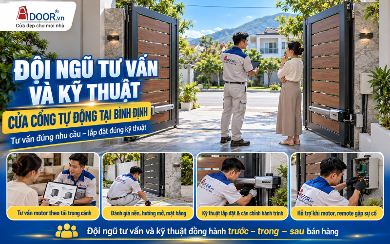 Giá cổng tự động tại Bình Định – Tư vấn motor phù hợp ngân sách