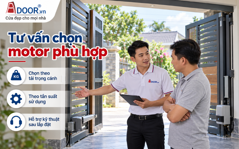 Giá cửa cổng tự động tại Bình Phước – Tư vấn motor phù hợp