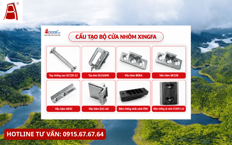 Phụ kiện cửa nhôm Xingfa Đắk Nông Phụ kiện cửa nhôm Xingfa Đắk Nông