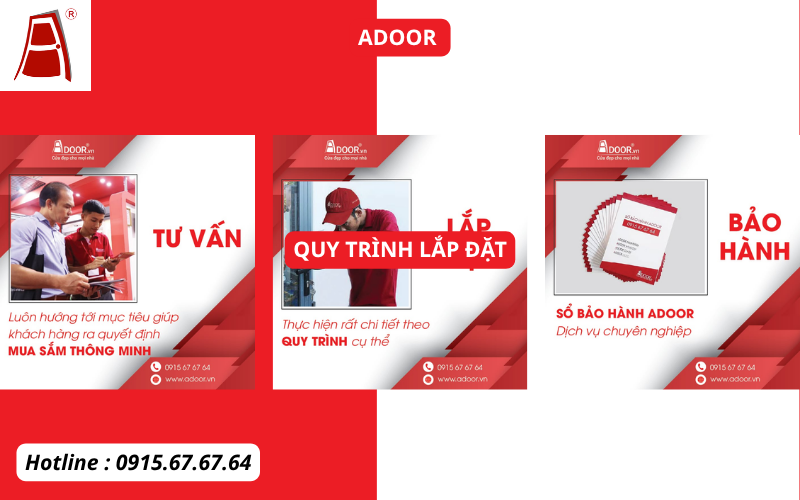 Quy trình tư vấn lắp đặt và bảo hành Adoor