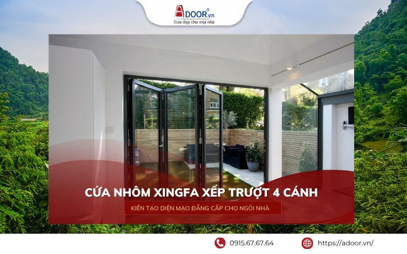 Cửa nhôm Xingfa Hà Tĩnh xếp trượt Adoor