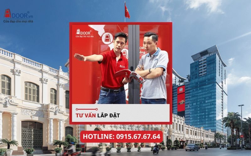 Cửa nhôm Xingfa HCM - Nhân viên Adoor tư vấn lắp đặt cửa