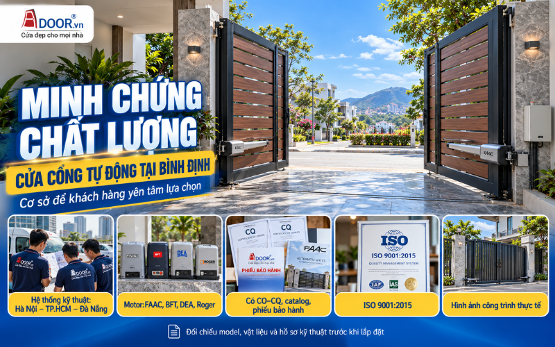 Giá cổng tự động tại Bình Định – Chất lượng sản phẩm Adoor