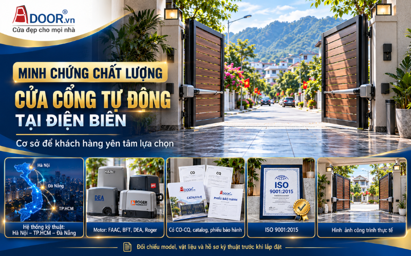Giá cổng tự động tại Điện Biên – Hồ sơ chất lượng và mẫu cổng