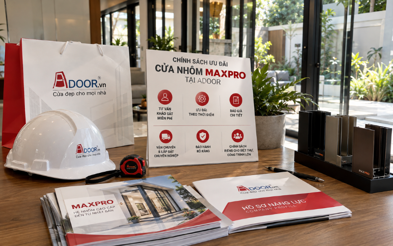 Chính sách ưu đãi dành cho khách hàng gắn cửa nhôm MaxPro tại Adoor Chính sách ưu đãi dành cho khách hàng gắn cửa nhôm MaxPro tại Adoor