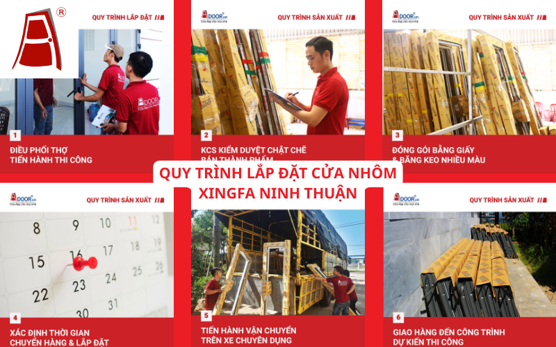 Quy trình lắp đặt cửa nhôm Xingfa Ninh Thuận