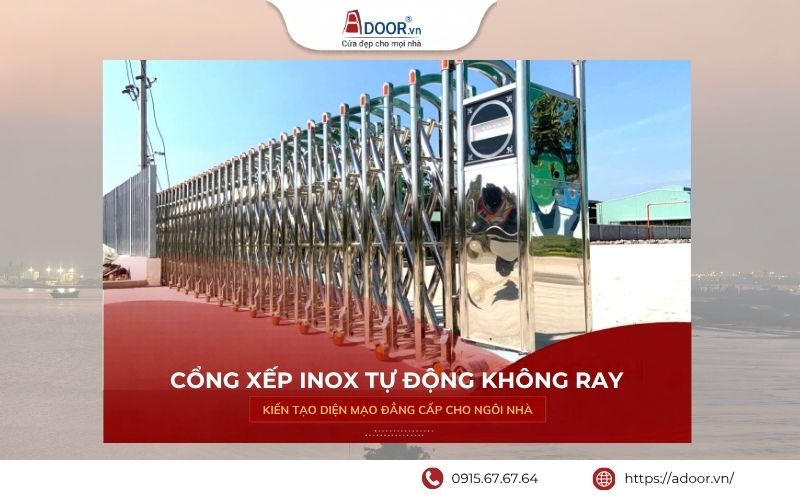 Mẫu cổng xếp không ray