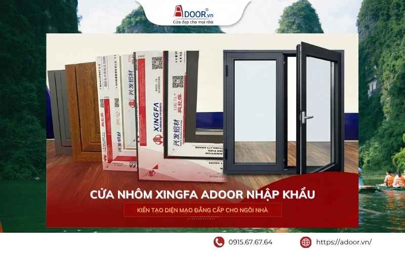 Cửa nhôm Xingfa Ninh Bình - Cửa sổ mở quay hiện đại, chắc chắn và bền đẹp. cửa sổ mở quay chính hãng Adoor