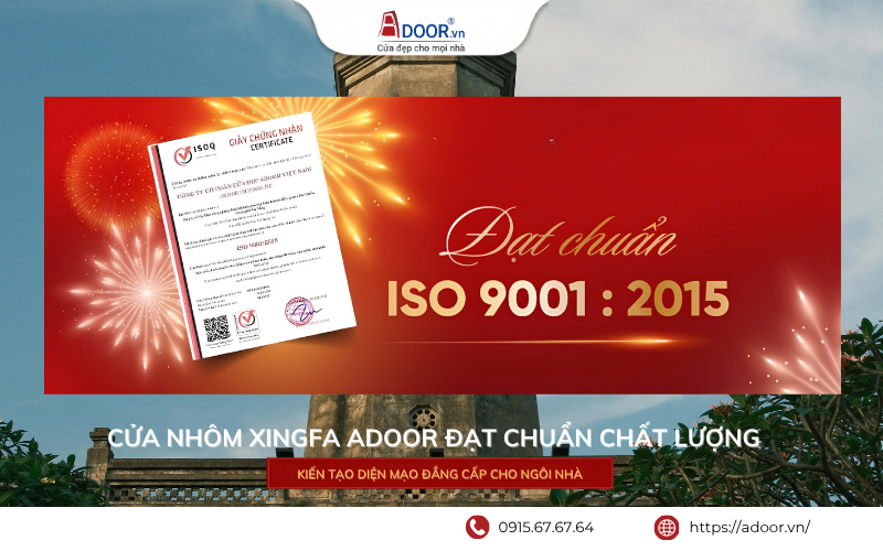 Cửa nhôm Xingfa Nam Định - Chứng nhận chất lượng ISO đảm bảo tiêu chuẩn sản phẩm. Cửa nhôm Xingfa Nam Định - Chứng nhận chất lượng ISO đảm bảo tiêu chuẩn sản phẩm.