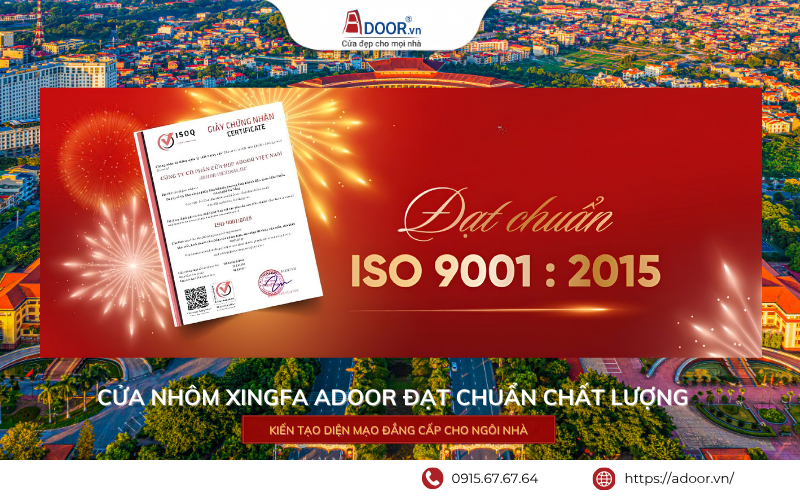 Chứng nhận chất lượng ISO Adoor Bắc Ninh