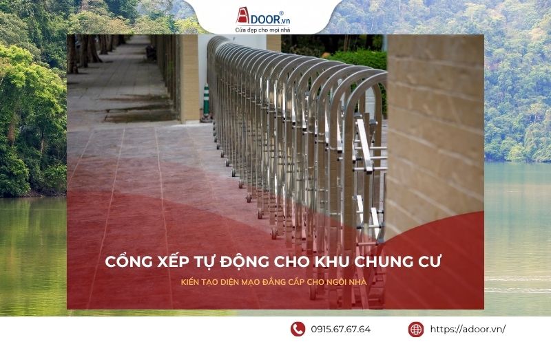 Cổng xếp tự động cho khu chung cư